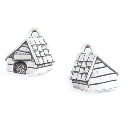 Silver Dog House Charms