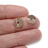 Copper Wavy Disk Beads, TierraCast Textured Spacers 10/Pkg